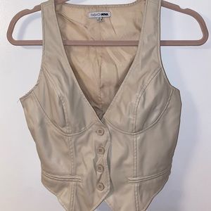 Leather Vest Top